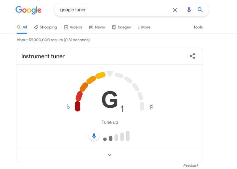 Afinador de guitarra basado en el navegador de Google