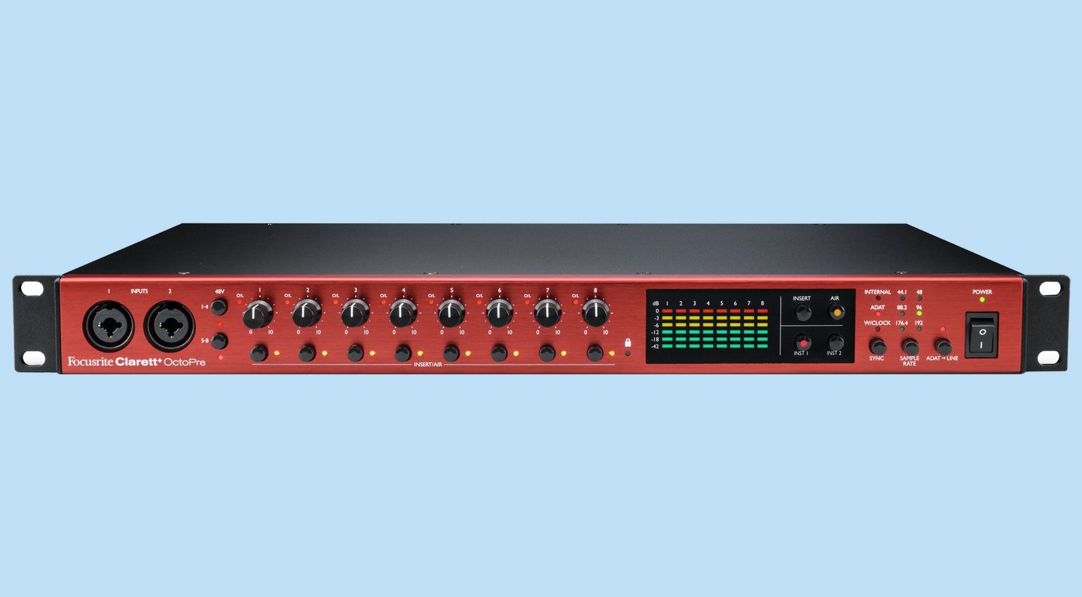 Focusrite Clarett+ OctoPre: preamplificador y convertidor de micro