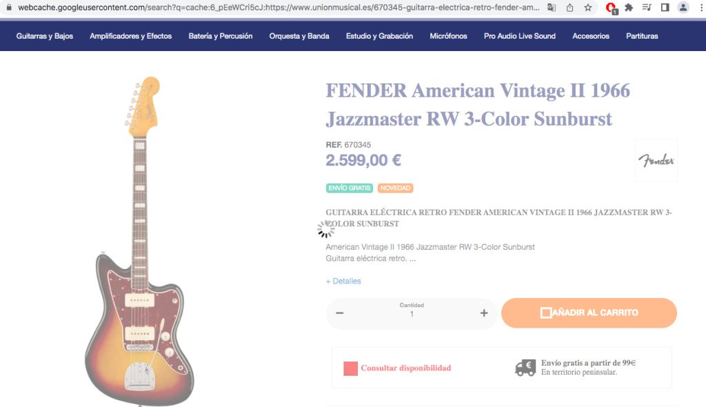 American Vintage II 1966 Jazzmaster en 3-Color Sunburst