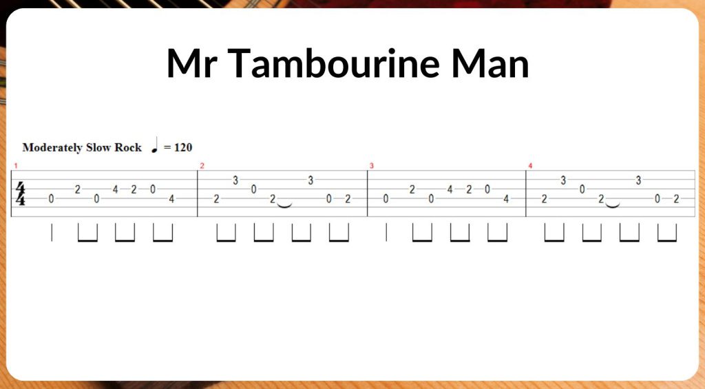 Riffs de 12 cuerdas - Tambourine Man