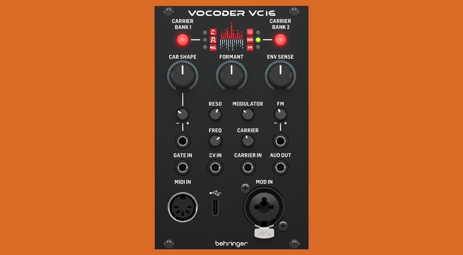 Behringer Vocoder VC16 モジュラーシンセサイザー Behringer Vocoder VC16: que vienen los robots - gearnews.es