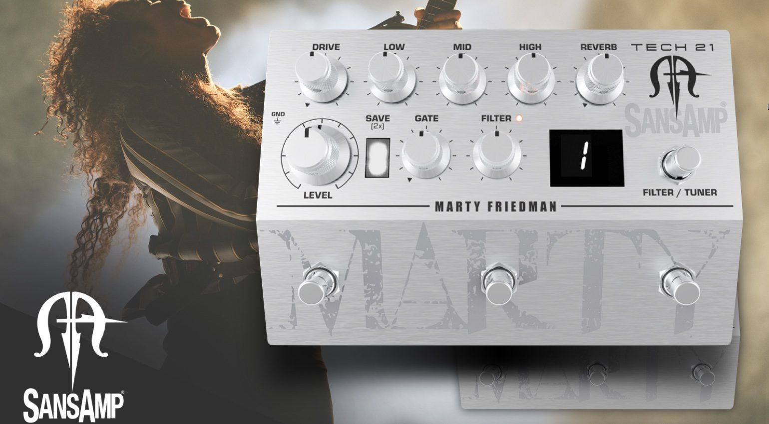 Pedal Tech 21 Marty Friedman Signature SansAmp - gearnews.es